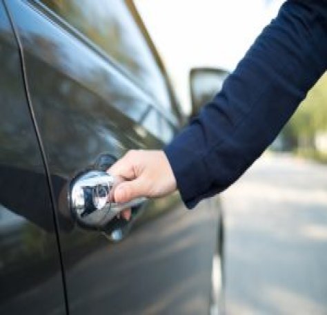 hand opening door handle