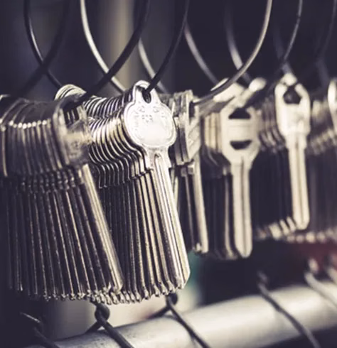 racks of uncut keys