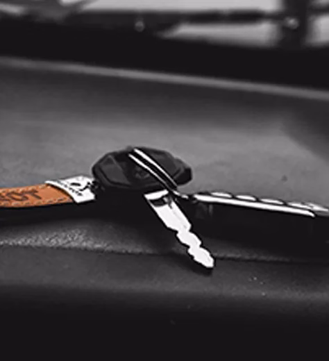 a key ring on a table