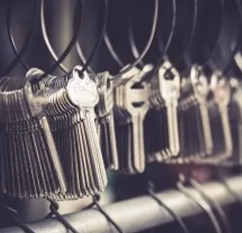 a rack of uncut keys