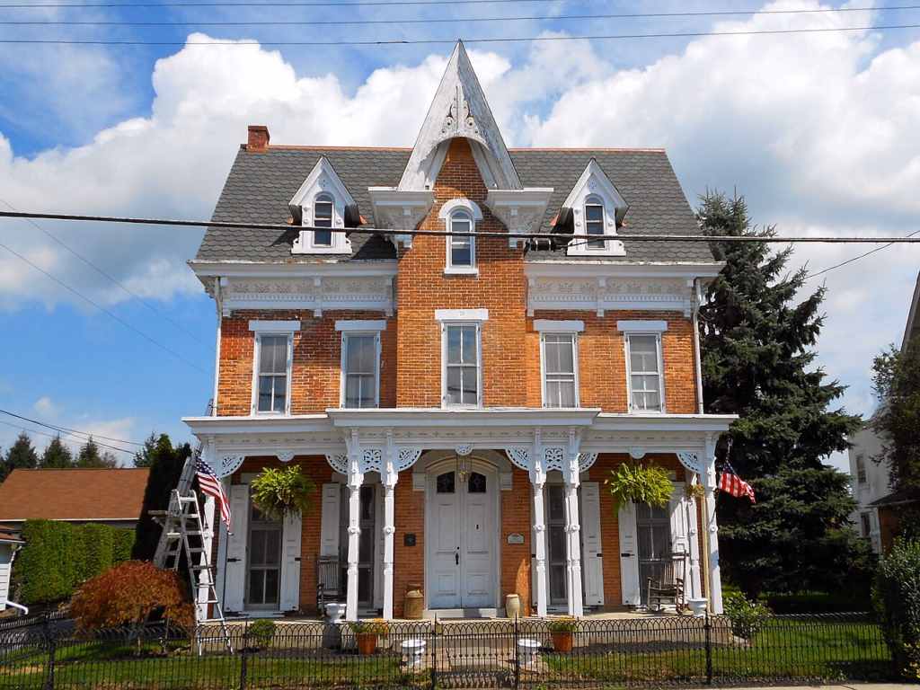 Historic house on Main Street in Oley, Pennsylvania