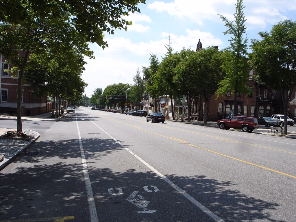 High Street in Pottstown, Pennsylvania
