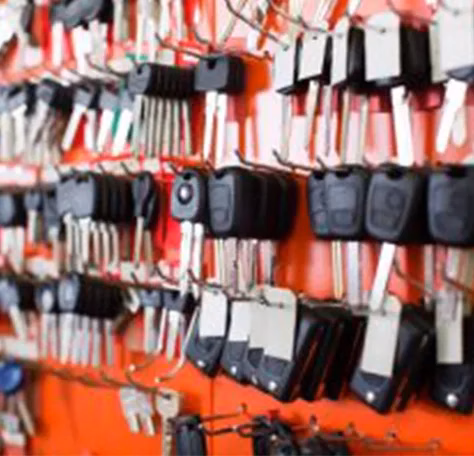 rack of uncut car keys